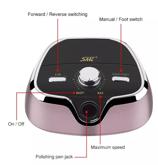 Drill Pulidor de Uñas Eléctrico SML M3